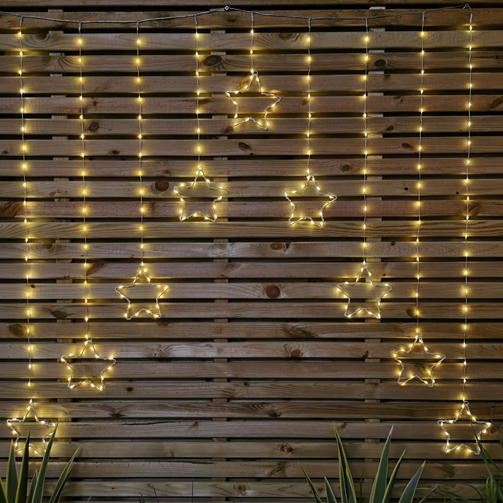 Samuel Alexander 256 Warm White LED Star Curtain Lights Image 6