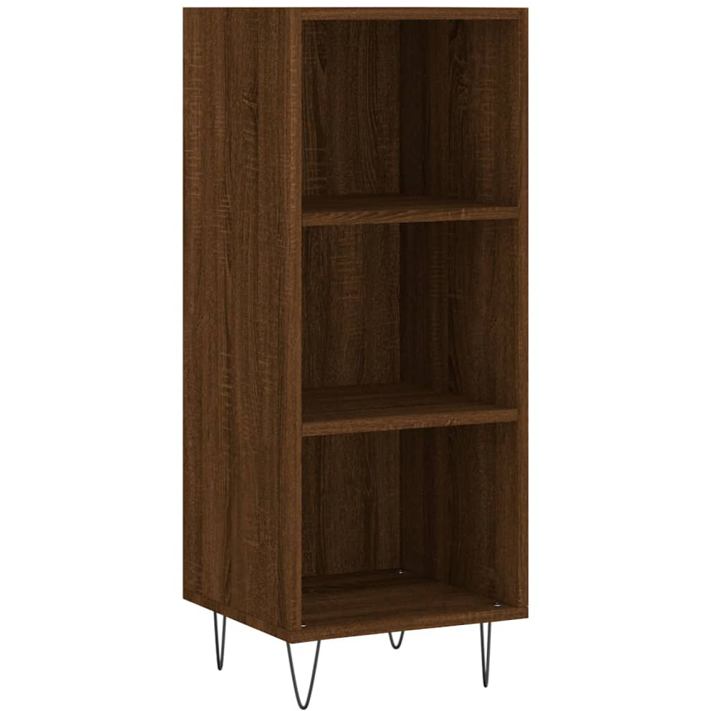 vidaXL 3 Shelf Brown Oak Sideboard Image 2