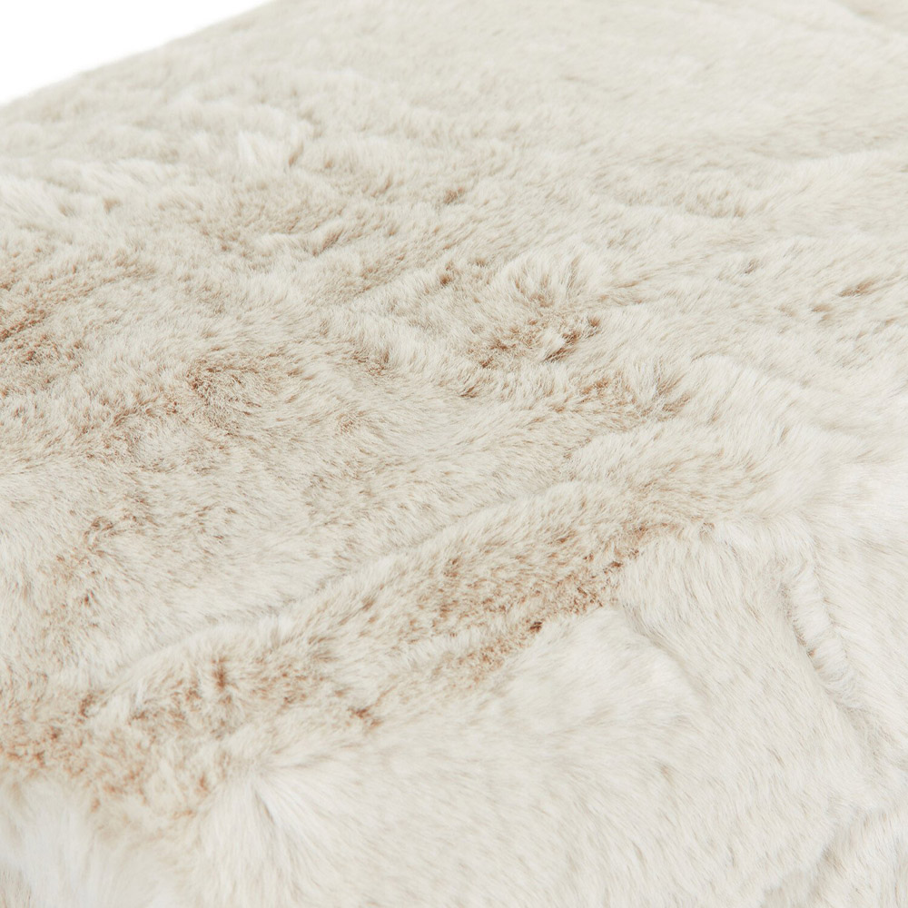 Rabbit Faux Fur Throw - Champagne / Extra Large Image 4