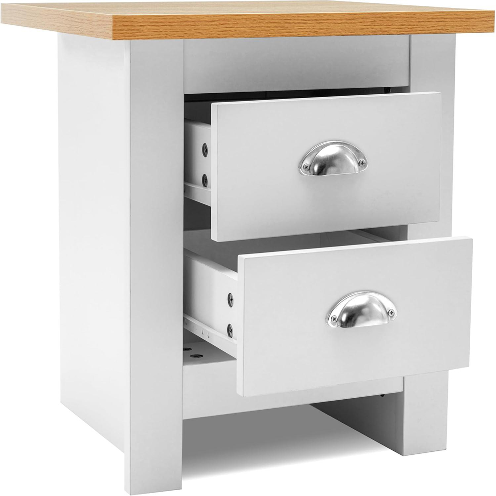 Kosy Koala 2 Drawer White Wooden Bedside Table Image 2