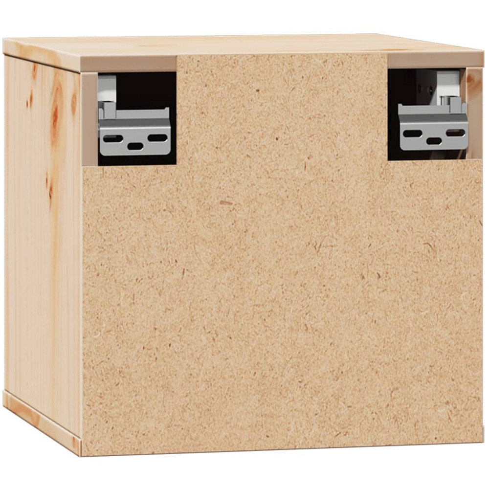 vidaXL Single Door Brown Solid Pine Wood Wall Cabinet Image 7