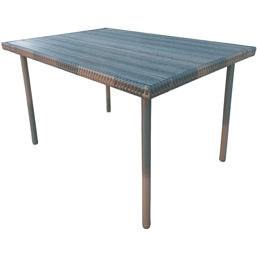 Furniture One 4 Seater Rattan Rectangular Garden Dining Set Image 4