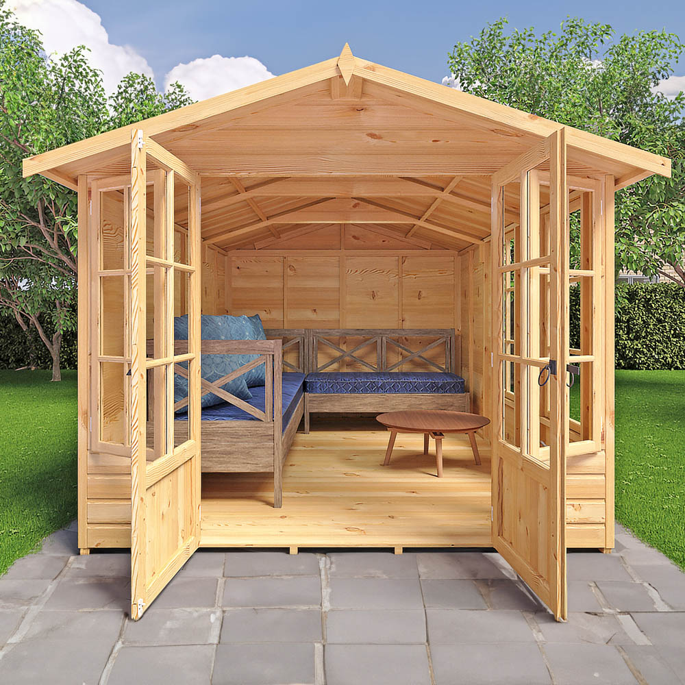 Shire Delmora 8 x 12ft Double Door Traditional Summerhouse Image 6