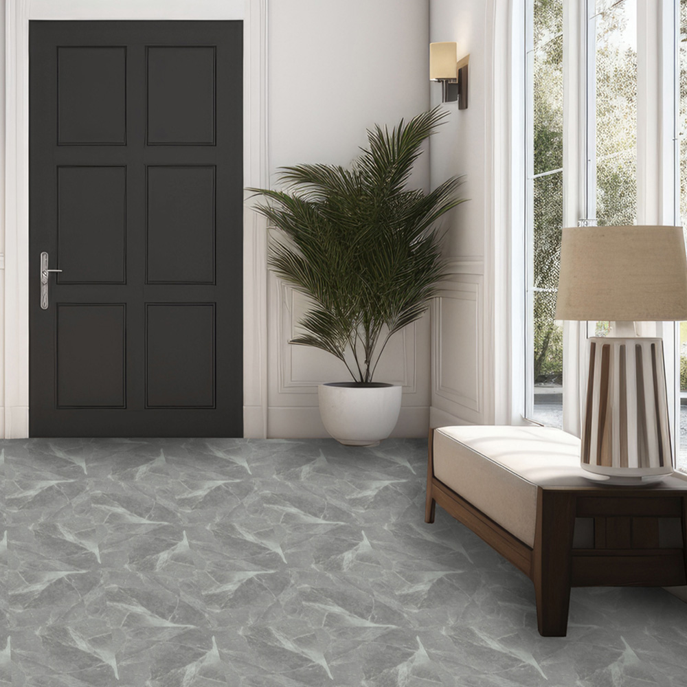 Arthouse ArtiFIX Grey Marble Effect Sticky Back Vinyl Floor Tile 10 Pack Image 1