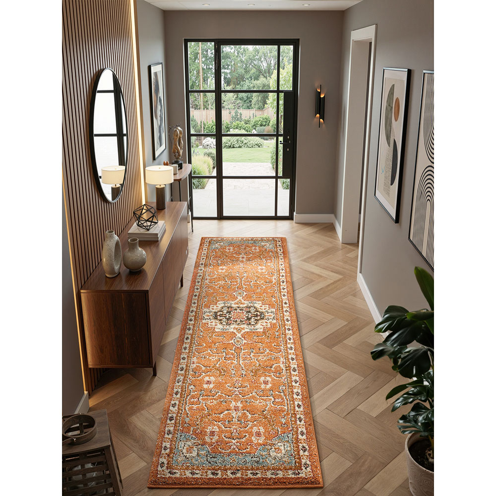 Portland HMC 5570 Terracotta Cashmere Rug 60 x 230cm Image 4