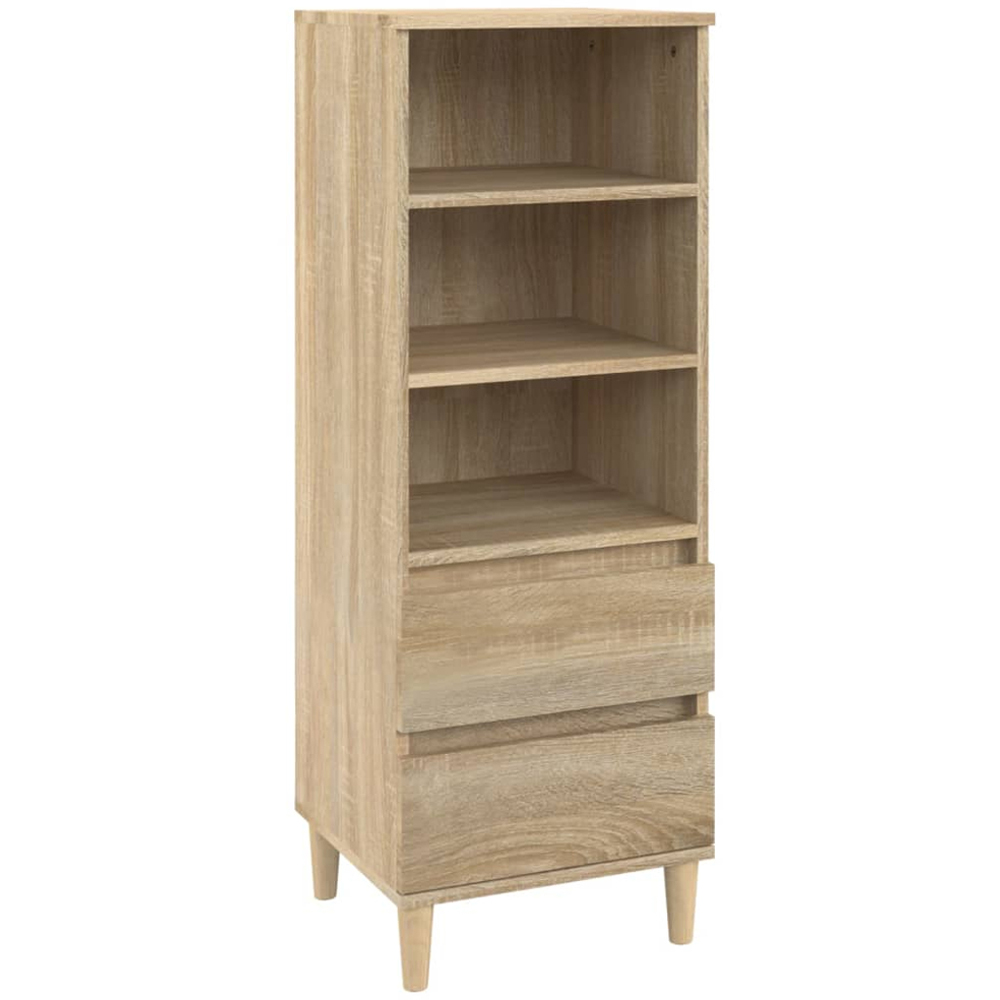 vidaXL 2 Drawer 3 Shelf Sonoma Oak Highboard Image 2