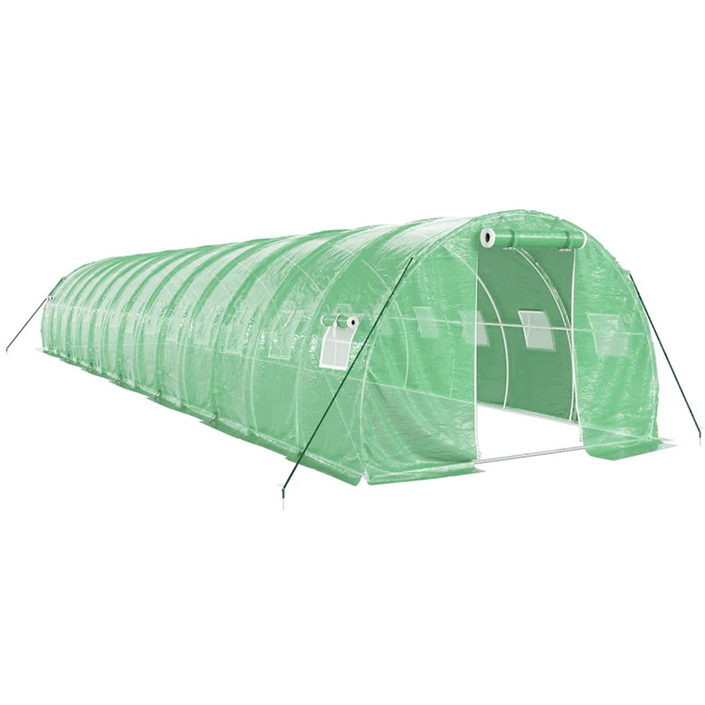 vidaXL Green 9.8 x 46ft Greenhouse Image 1