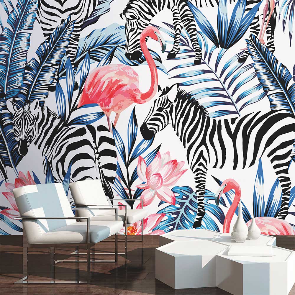 Origin Murals Zemingo Blue Wall Mural Image 1