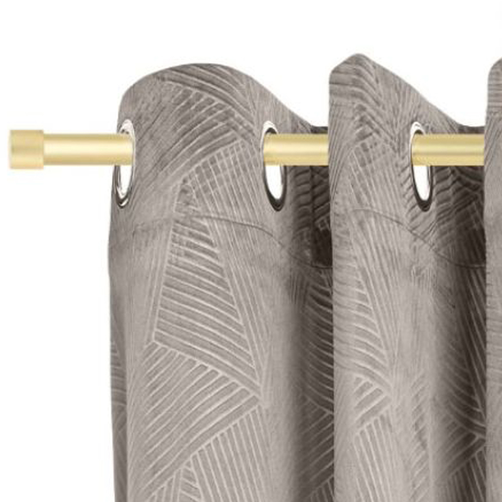 New Edge Blinds Fenton 160-300cm Extendable Gold Eyelet Metal Curtain Pole Set Image 2