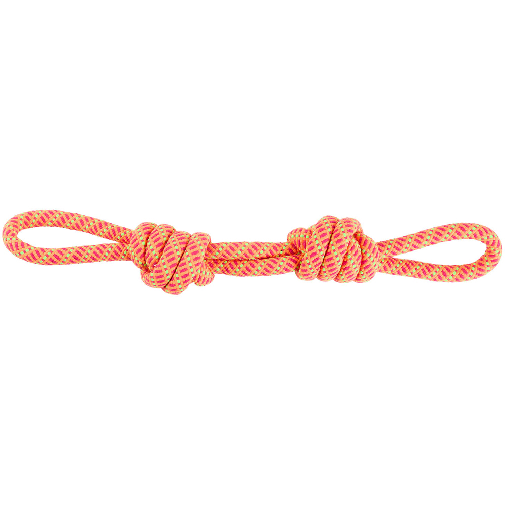 Double Knot Bright Rope Dog Toy Orange Image 1