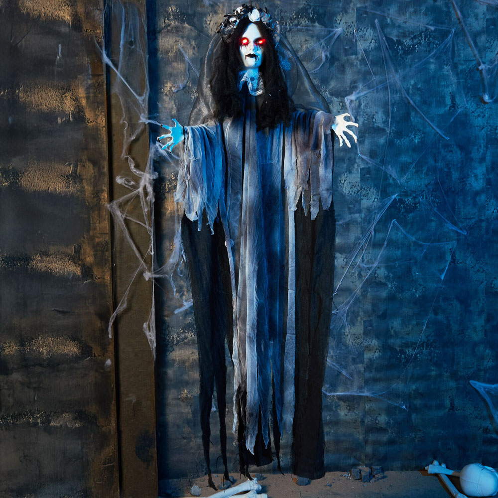 Hanging Floral Girl - White and Black Image 2