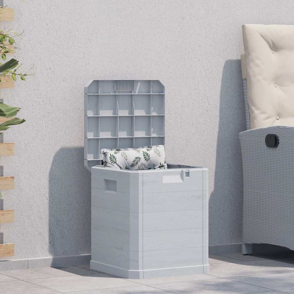 Walplus 90L Medium Light Grey Rectangular Plastic Storage Box Image 2