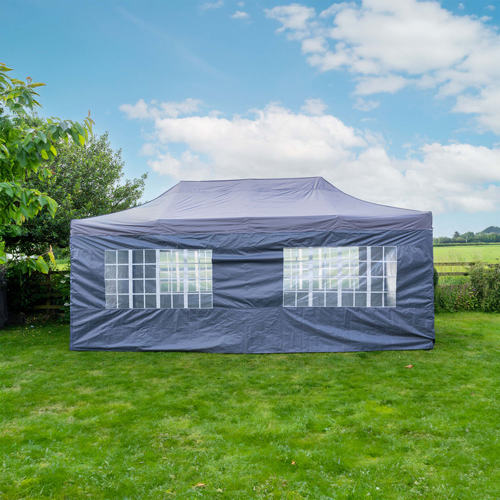 Jack Stonehouse 6 x 3m Dark Grey Pop Up Gazebo Image 5