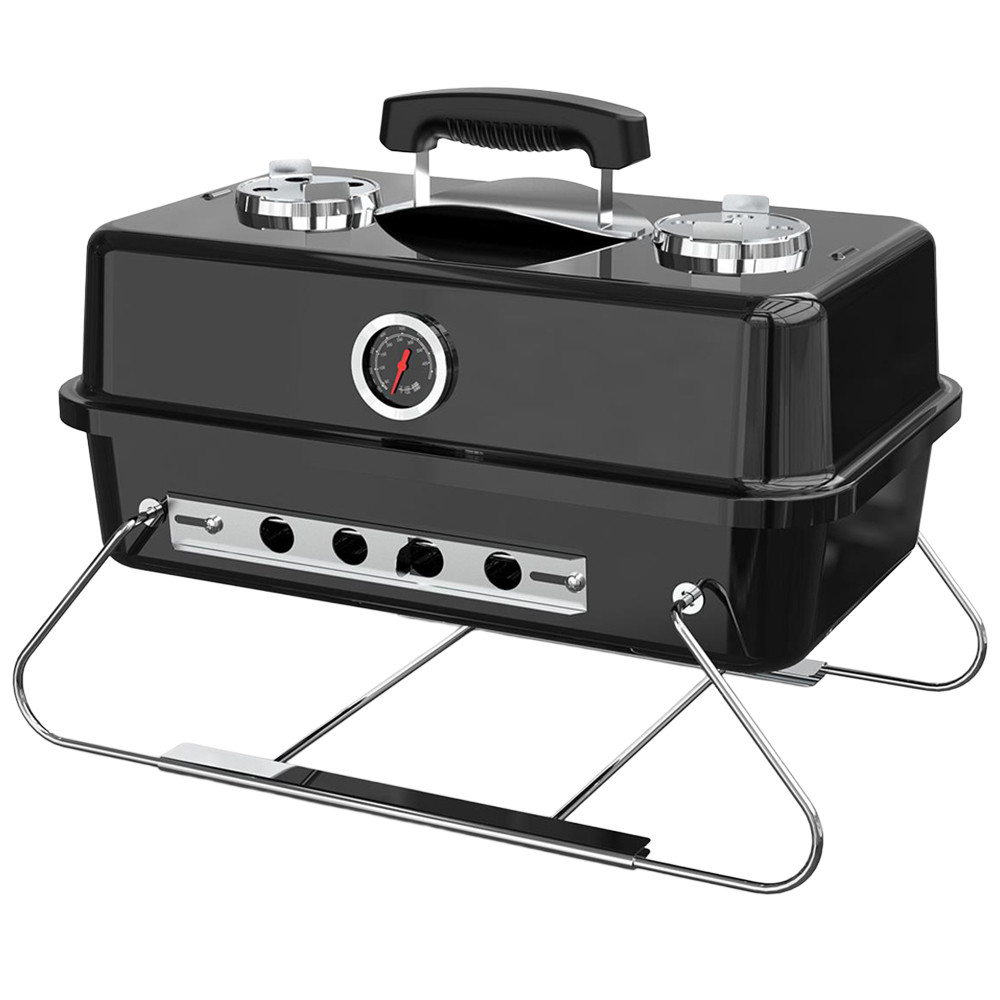 House of Home Black Portable Charcoal BBQ Grill Image 1