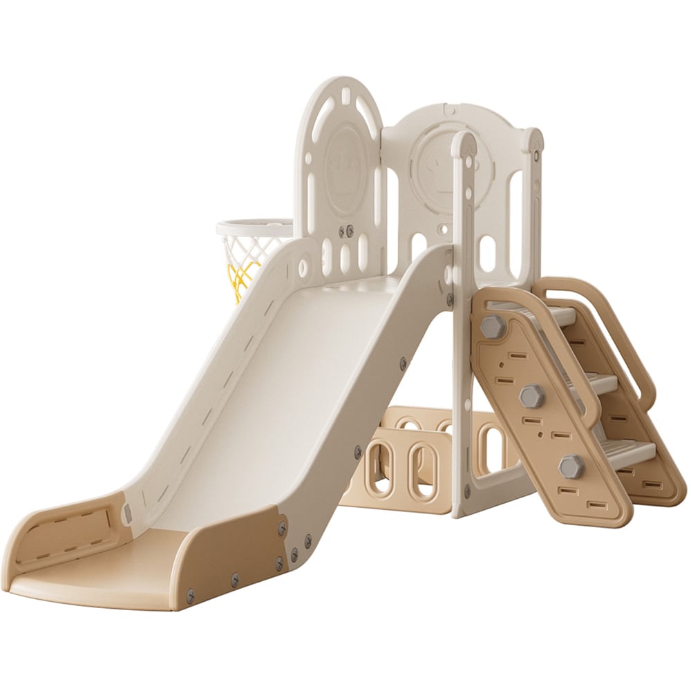 Tommy Toys 4 in 1 Toddler Orange Slide Play Set with Basketball Hoop Image 1