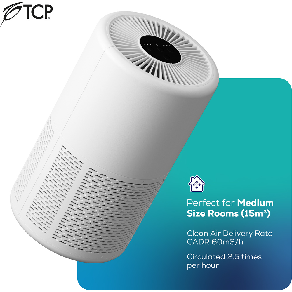 TCP HJAY1210 White Air Purifier with HEPA Filter 6W Image 3