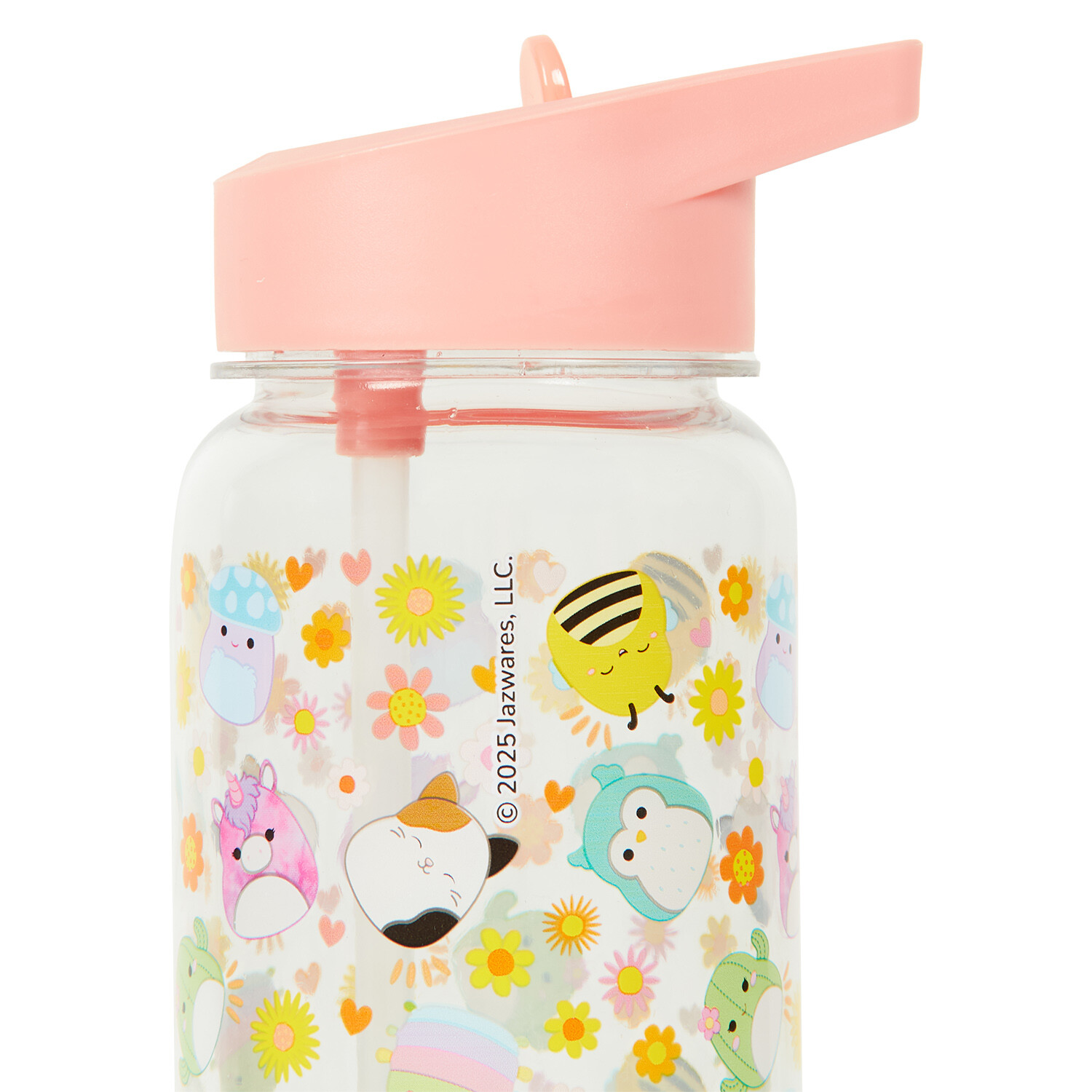 Squishmallows Water Bottle 550ml Pink and White Image 4