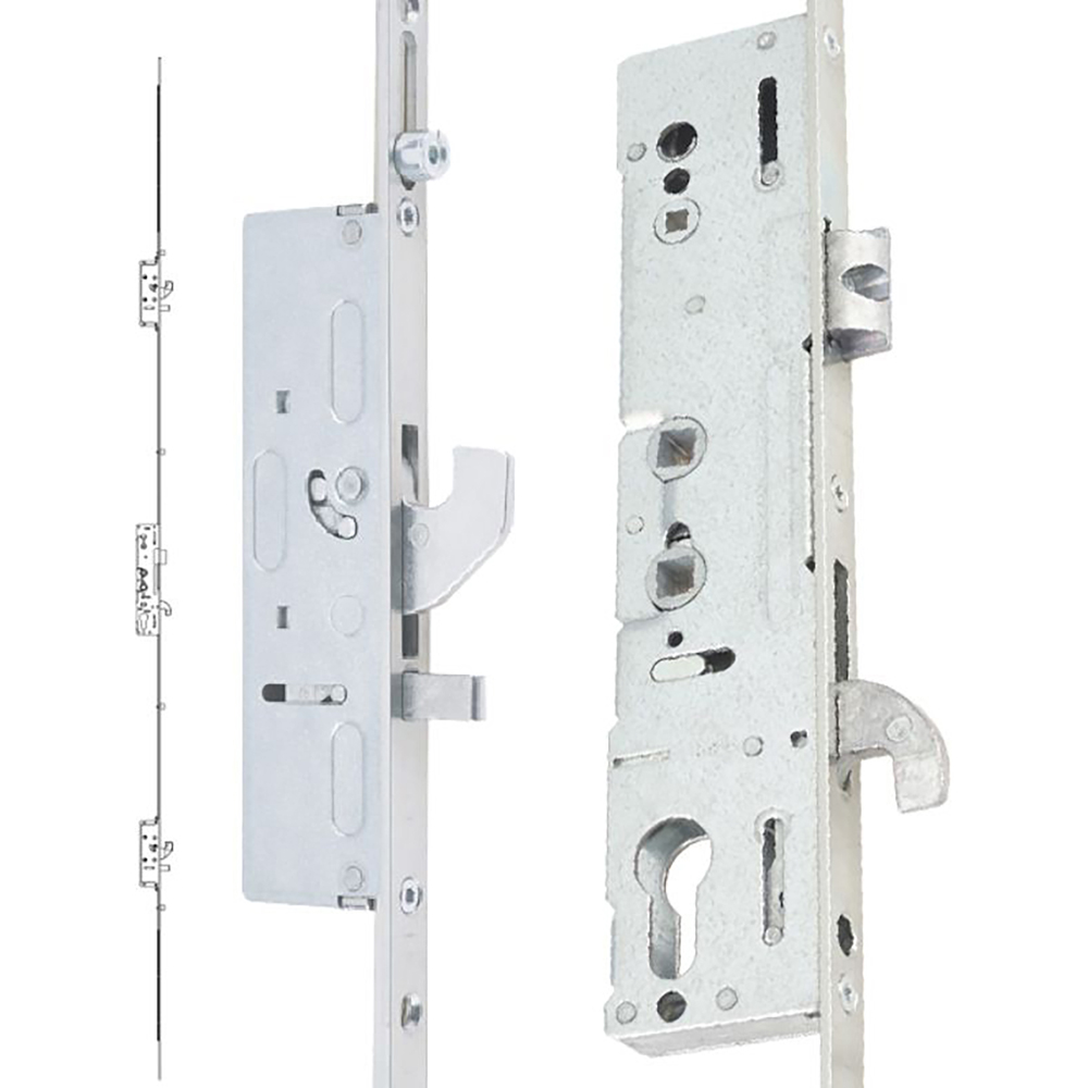 Crystal uPVC Triple Glazed Door Half Glass Half panel Left hand Grey White Clear Glass 920x2090mm Image 5