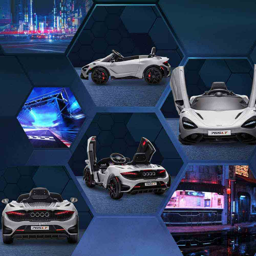 Tommy Toys Grey Licensed McLaren 765LT Kids Ride on Car with MP3 Music Image 3