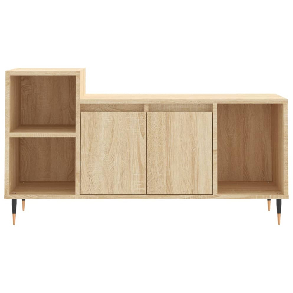 vidaXL 2 Door 3 Open Shelf Sonoma Oak TV Cabinet Image 5