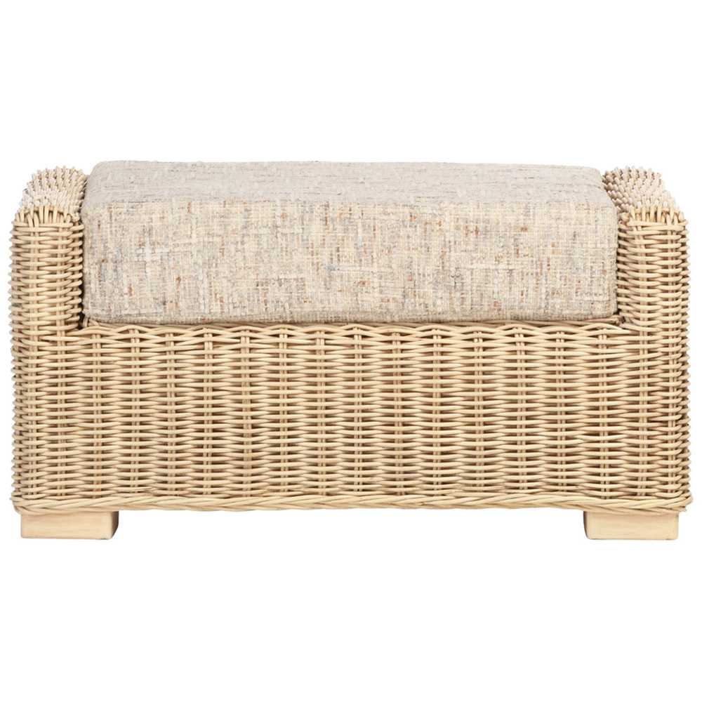 Desser Furniture Burford Natural Rattan and Farrow Footstool Image 3