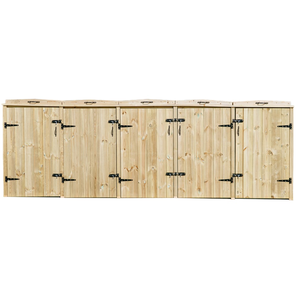 The Garden Village Chatburn 8 Recycle Box Single Wheelie Bin Shed Image 1