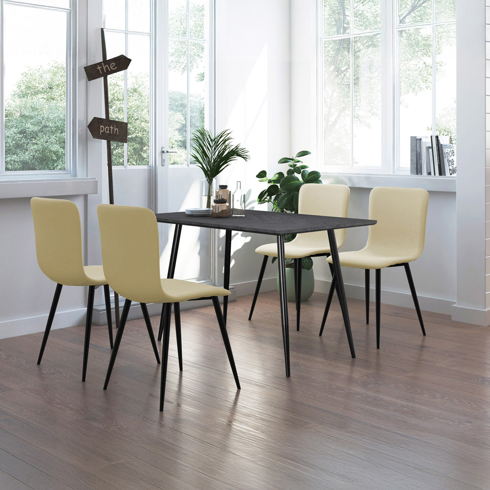 Loft24 Monza 4 Seater Grey Oak Rectangular Dining Table Image 6