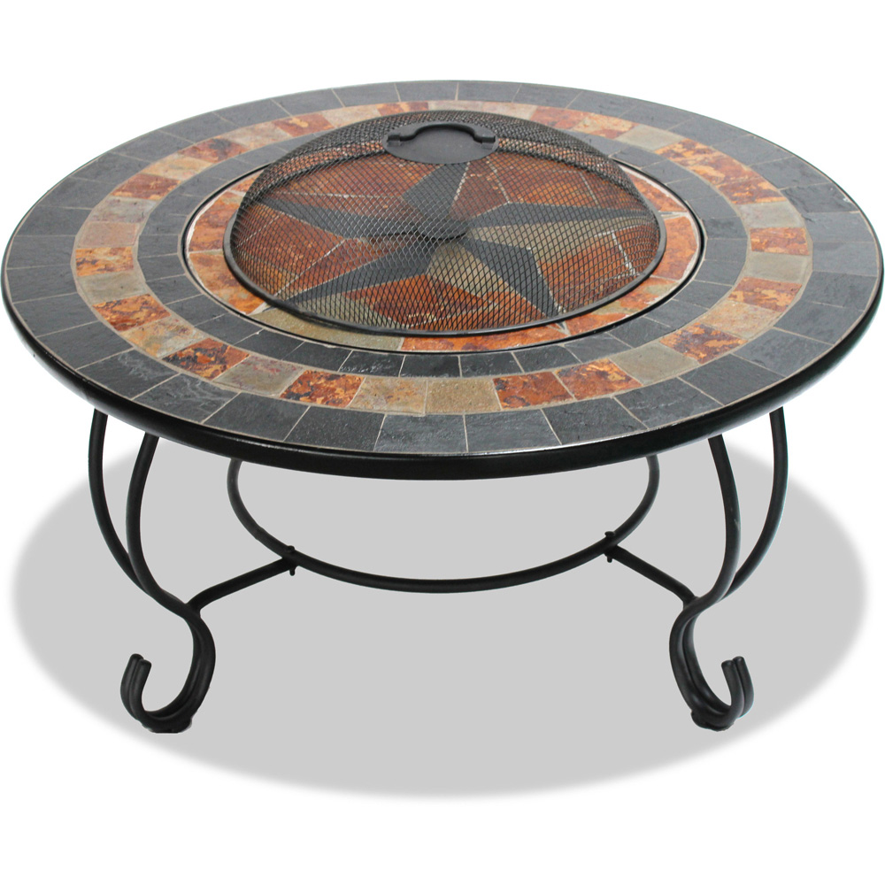 Centurion Supports Fireology Dakota Brick Red and Charcoal Slate 4 in 1 Fire Pit Image 7