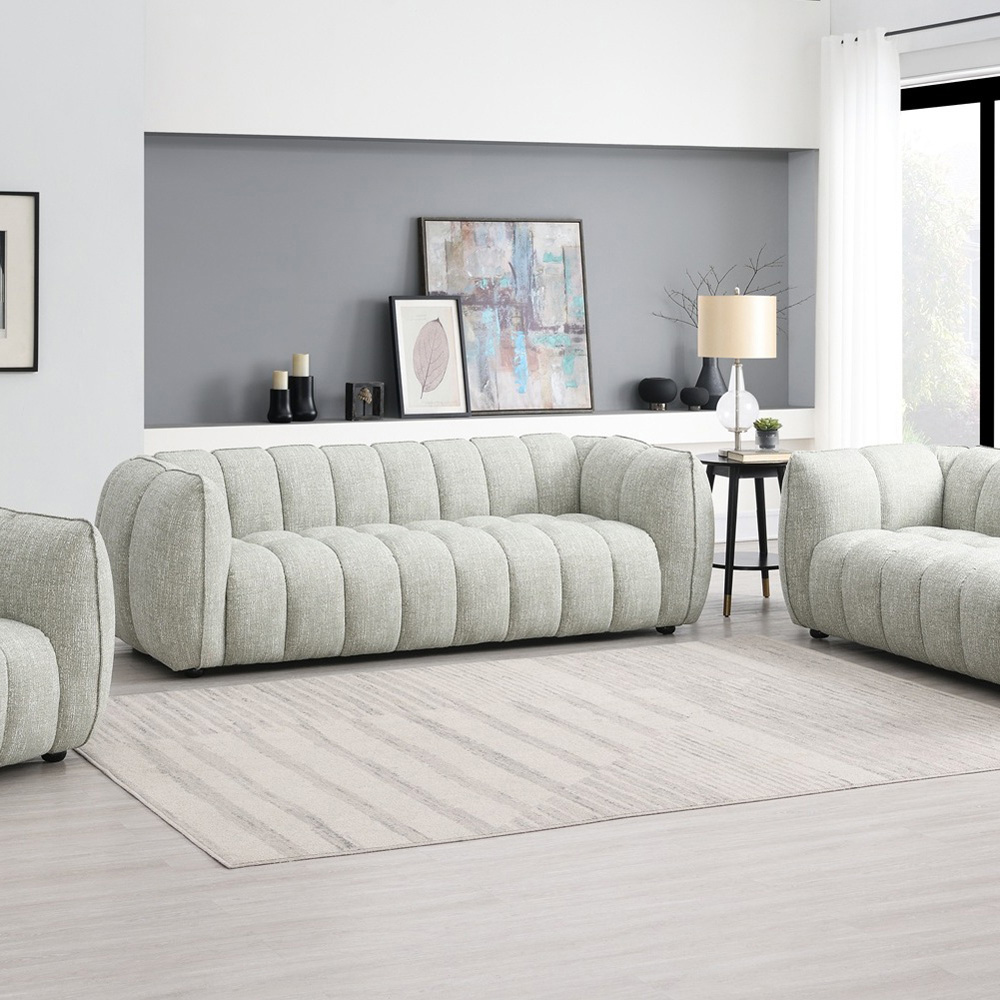 Lincoln 3 Seater Pale Green Sofa Image 3