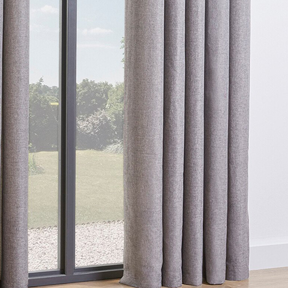 My Home Taylor Silver Blackout Eyelet Curtains 183 x 168cm Image 4
