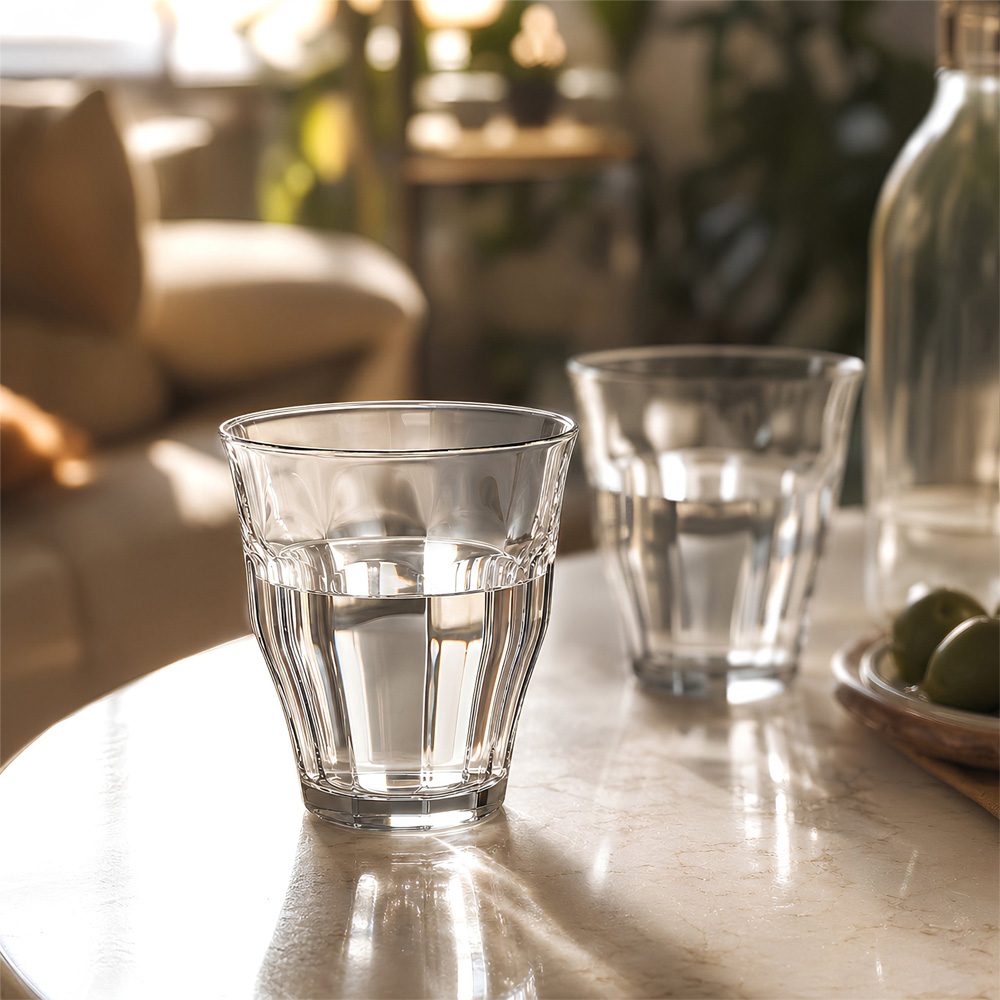 Argon Tableware Fluted Clear Water Glass 210ml 6 Pack Image 2