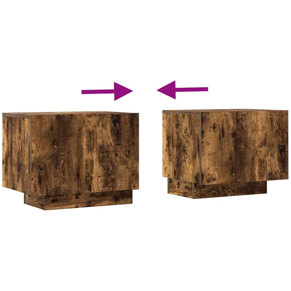 vidaXL 2 Door Smoked Oak TV Cabinet Image 7