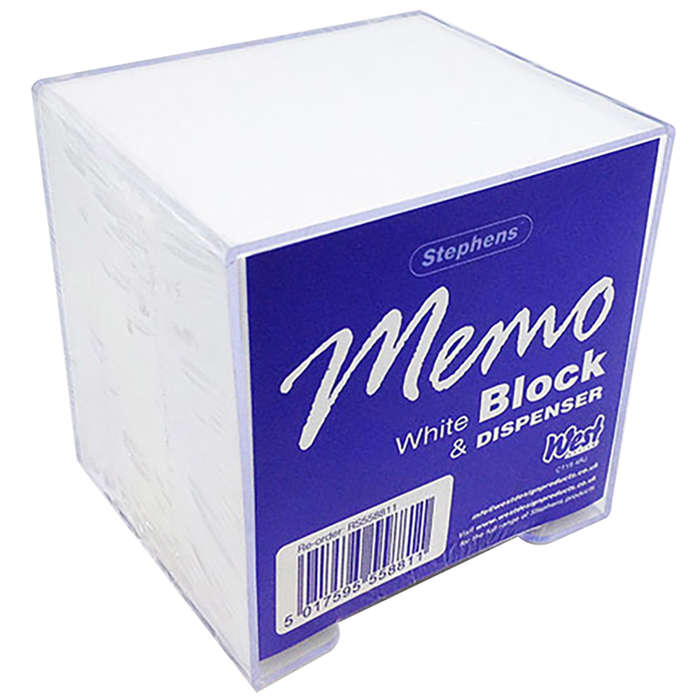 Stephens White Memo Block and Dispenser Image