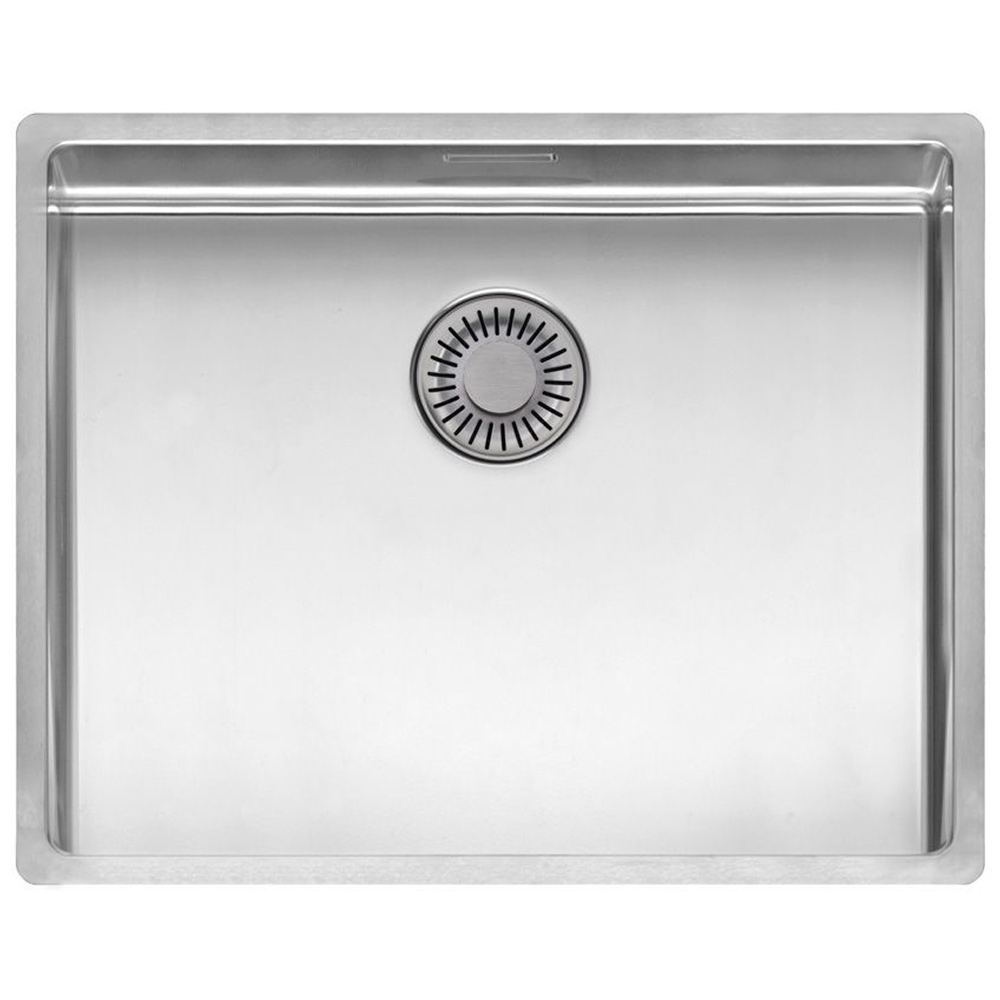 Reginox New York Silver Single Square Bowl Sink 500 x 400mm Image 1