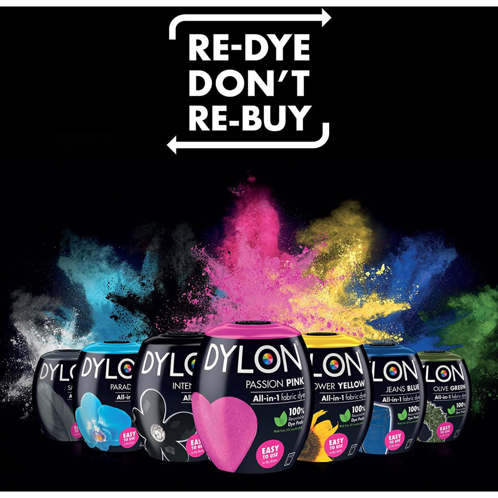 Dylon Olive Green Washing Machine Fabric Dye Pod 350g Image 3