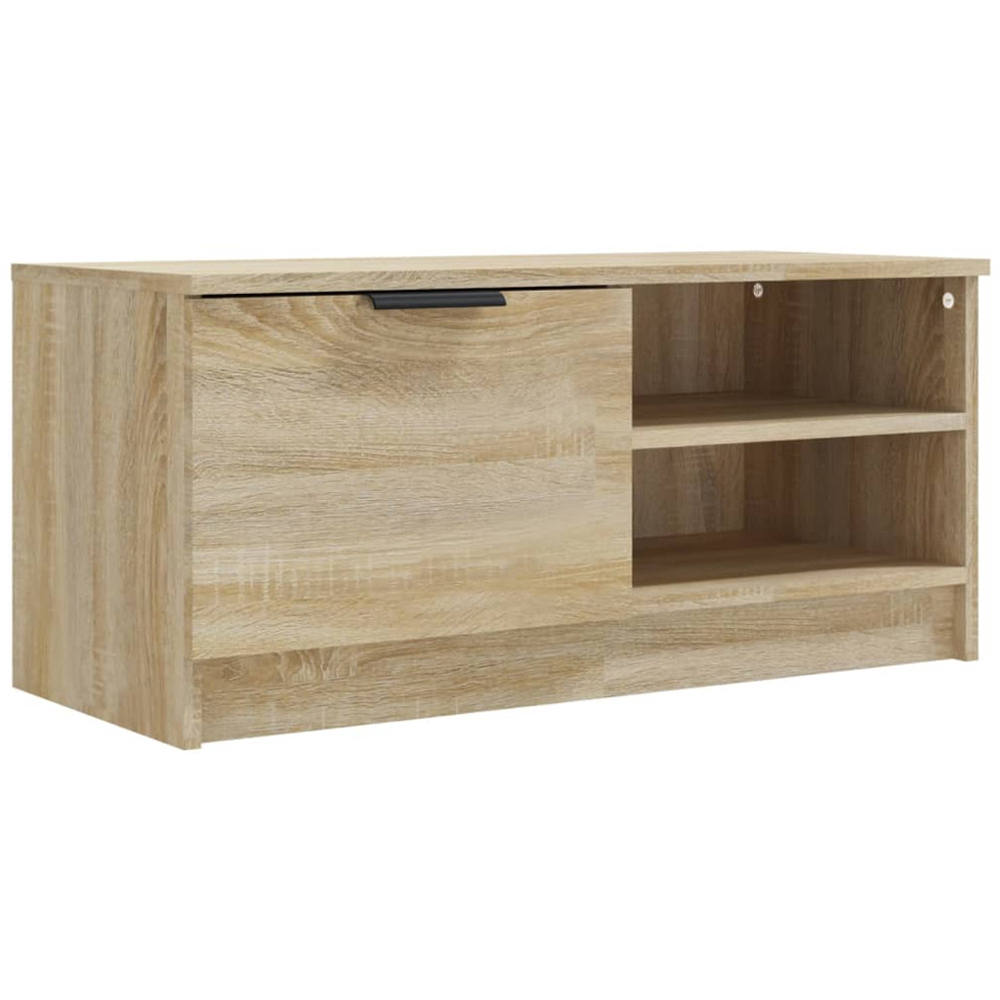 vidaXL Single Door 2 Shelf Sonoma Oak TV Cabinet Image 2
