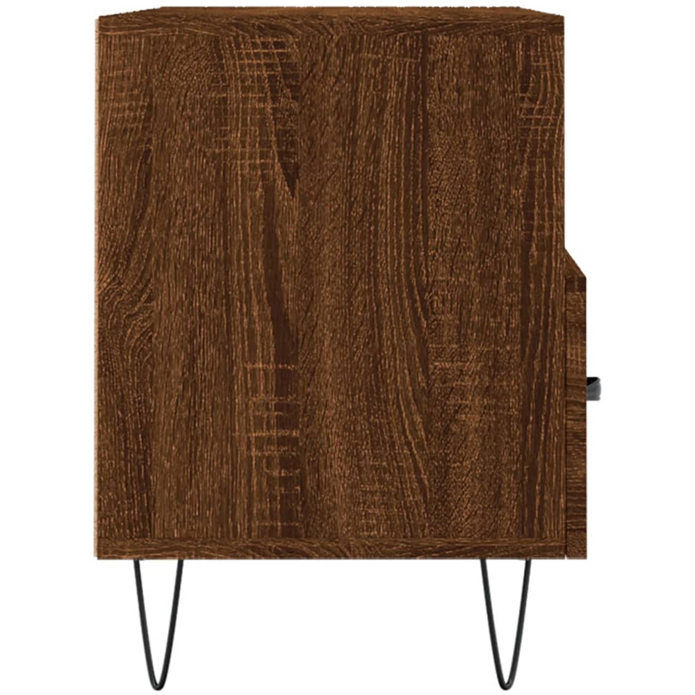 vidaXL 2 Drawer 2 Shelf Brown Oak TV Cabinet Image 7
