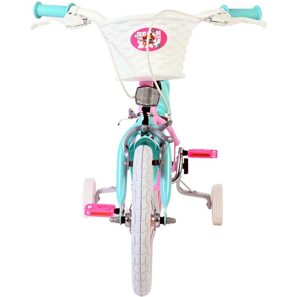 Volare Paw Patrol Kids 14 inch Multicolour Bike with Stabilisers and Basket Image 3