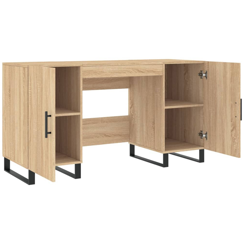 vidaXL 2 Door Modern Desk Sonoma Oak Image 5