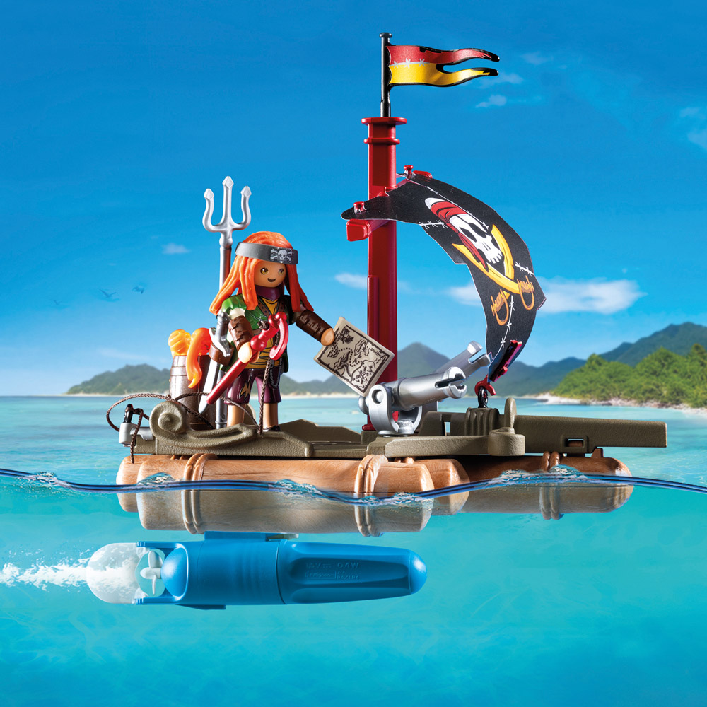 Playmobil Pirate Raft with Treasure Playset Image 5
