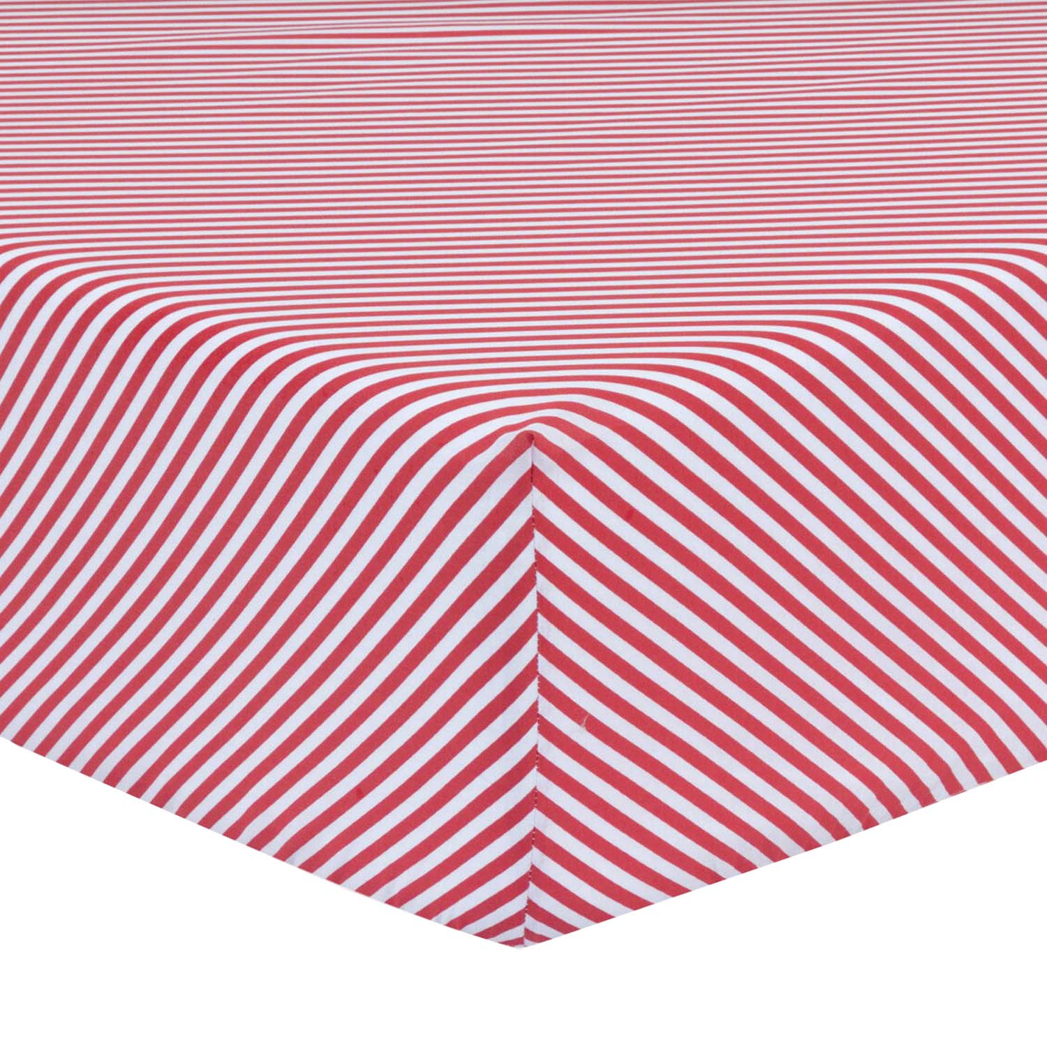 Candy Cane Stripe Fitted Sheet - Red / King Image