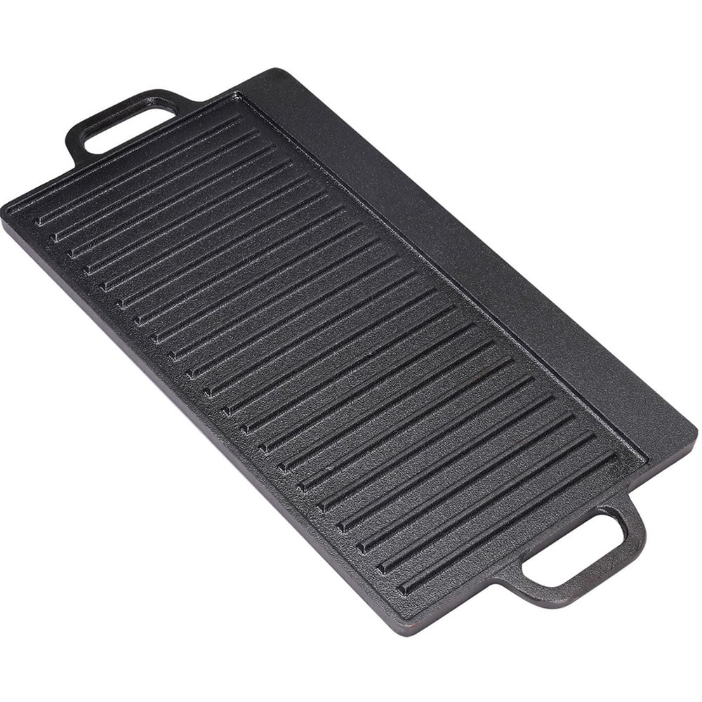 Living and Home Heavy Duty Cast Iron Griddle with Dual Handle 45 x 22cm Image 1