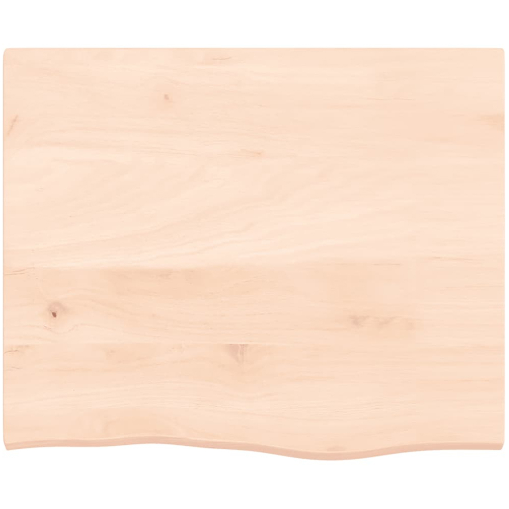 vidaXL 60cm Natural Untreated Solid Oak Wood Floating Wall Shelf Image 3