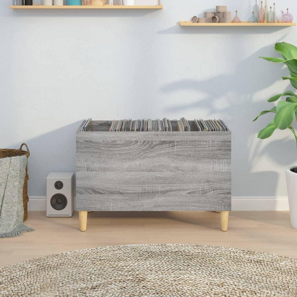 vidaXL Grey Sonoma Record Cabinet Image 7