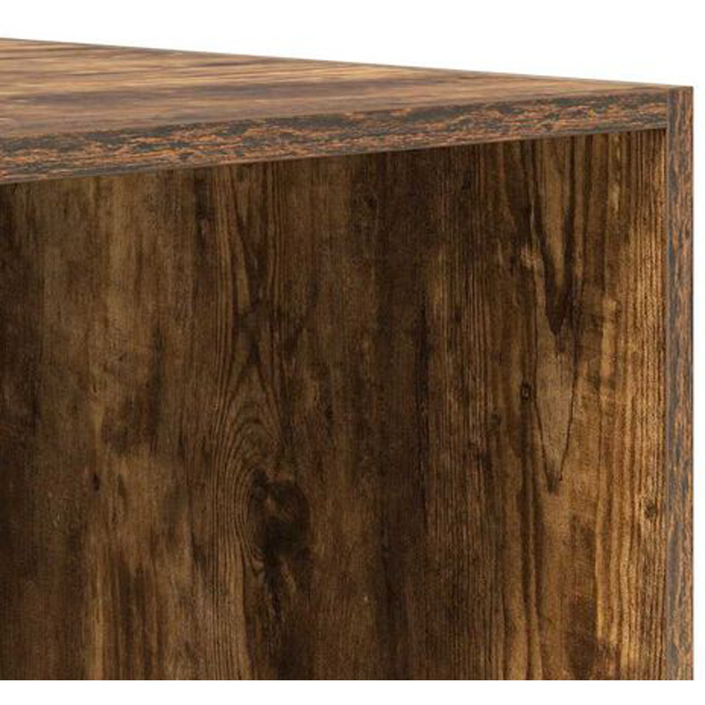 vidaXL 2 Drawer Single Shelf Smoked Oak Wooden Open Wardrobe Image 5