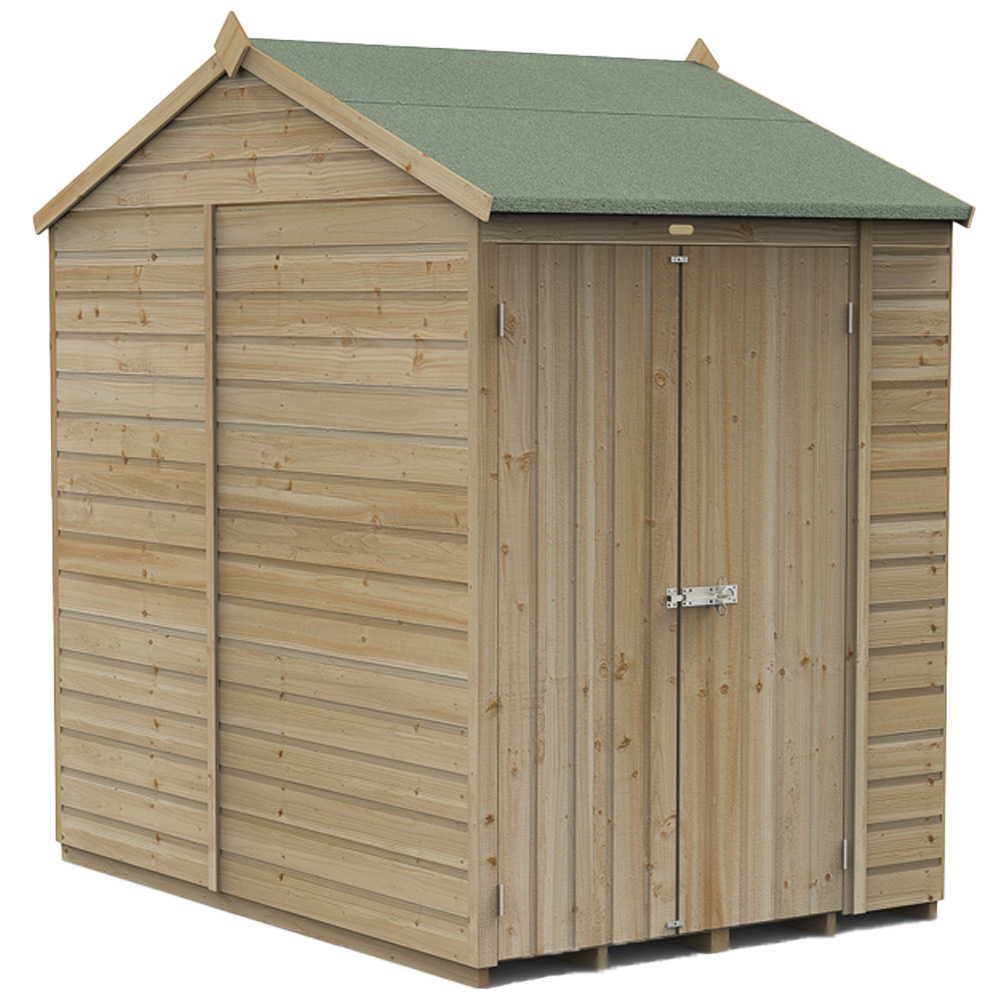 Forest Garden Beckwood 5 x 7ft Double Door Shiplap Reverse Apex Shed Image 1