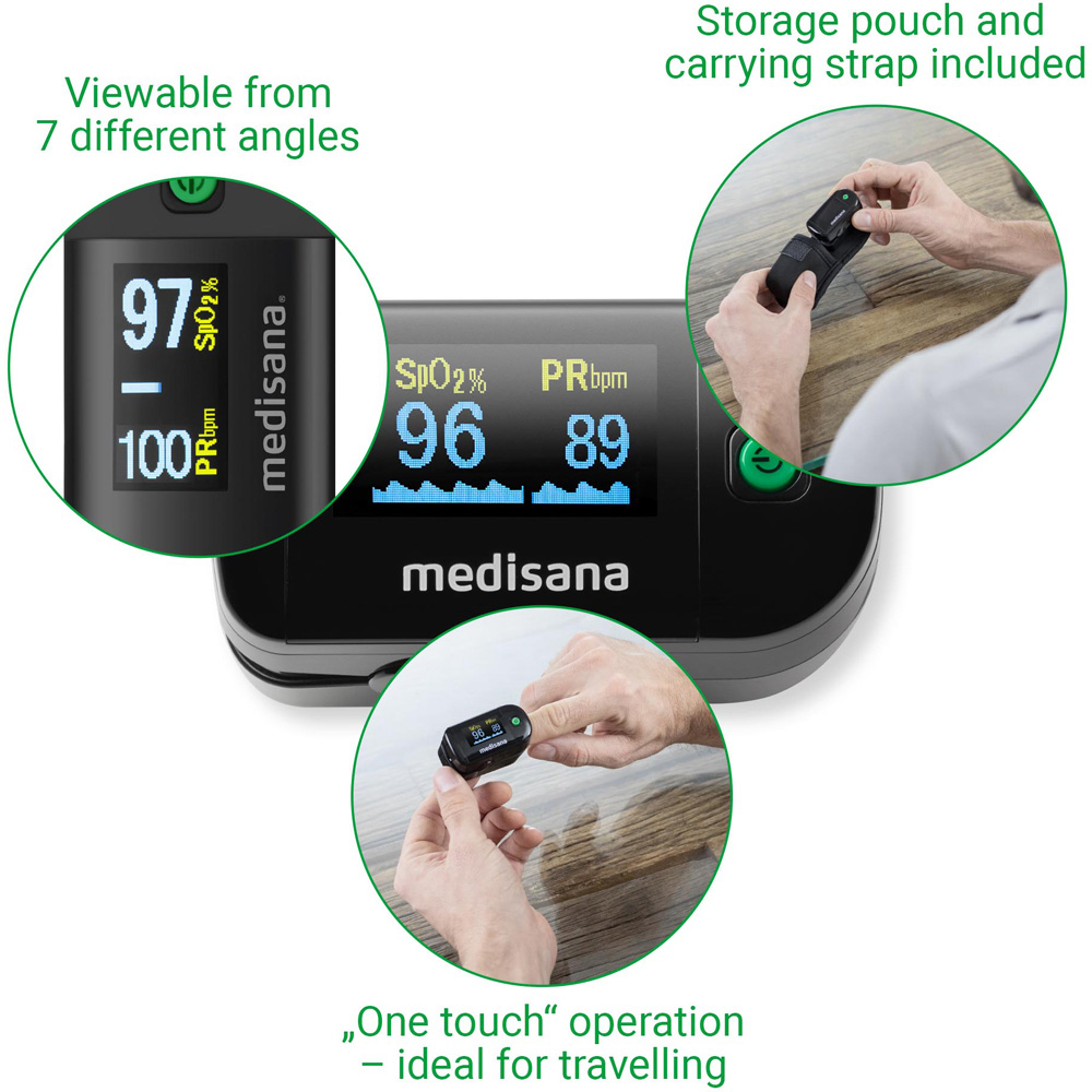 Medisana PM 100 Black Pulse Oximeter Image 4