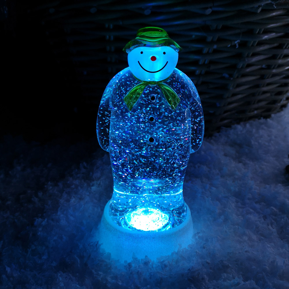 Samuel Alexander Colour Changing The Snowman and The Snow Dog LED Christmas Water Spinner 23cm Image 5