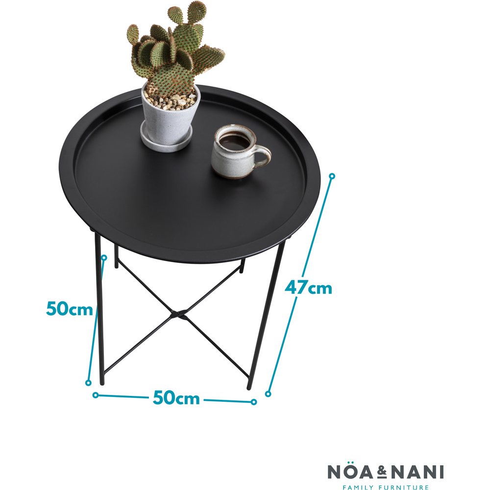 Noa and Nani Black Solid Metal Side Table Image 6