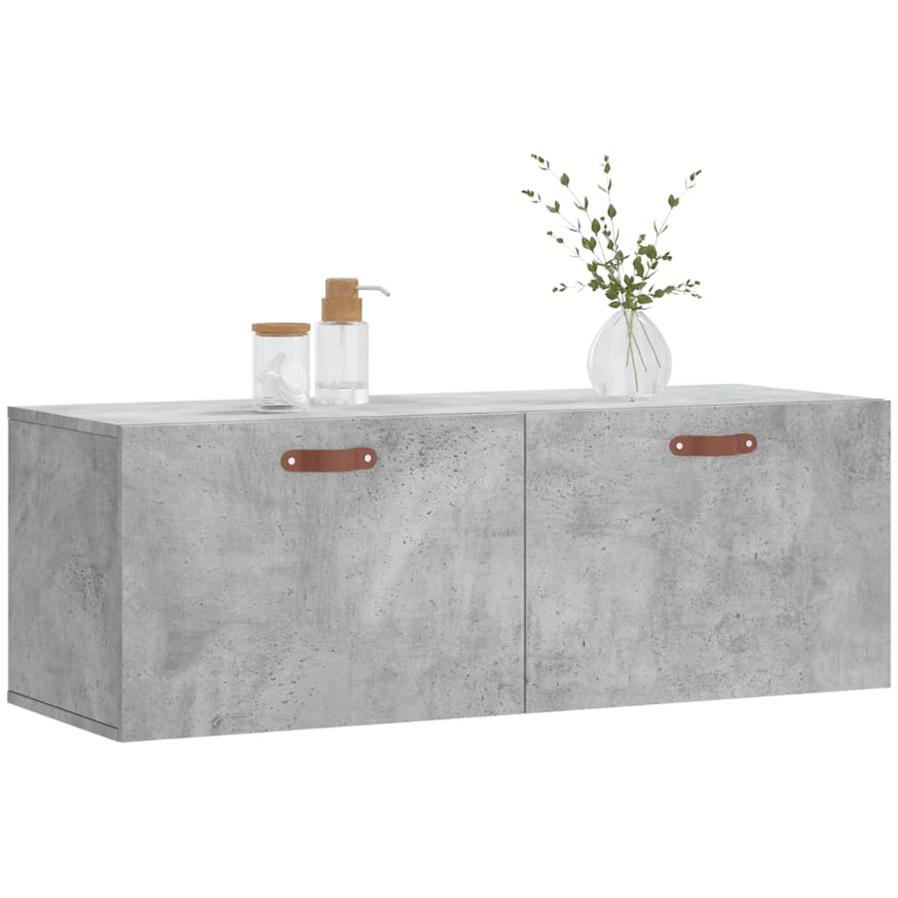 vidaXL 2 Door Concrete Grey Wall Cabinet Image 3